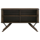Wes - 2 Door Sideboard Buffet Storage Cabinet - Dark Walnut