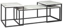 Donnesta - Occasional Table Set (Set of 3) - Gray / Black