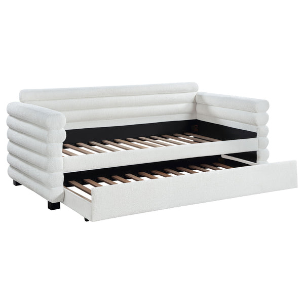 Patricia - Back Panel, Side Rails With Trundle - White