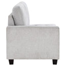 Georgina - Upholstered LAF Chair Steel - Beige