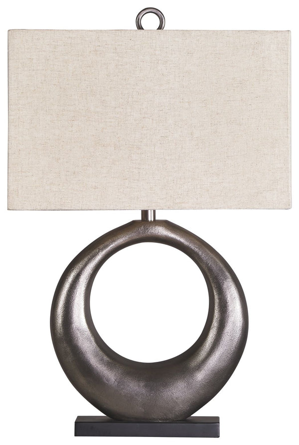 Saria - Metal Table Lamp  - Antique Silver Finish