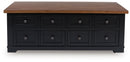Wildenauer - Lift Top Cocktail Table - Brown / Black
