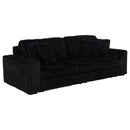 Jacana - LAF Power Sofa Chaise With 2 Piece Pillow, Box 1 of 2 - Black
