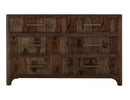 Praga - 6-Drawer Dresser - Almond / Barrel Brown