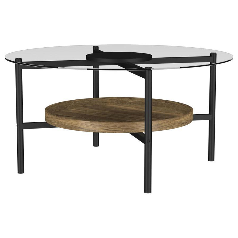 Delfin - Coffee Table Base, Box 2 of 2 - Black And Brown