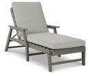 Visola - Chaise Lounge with Cushion - Gray