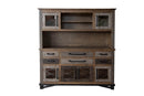 Loft - Buffet And Hutch With 6 Drawers / 6 Doors - Two Tone Gray / Brown