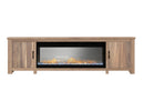 Natural Parota - Electric Fireplace - Brown Cappuccino