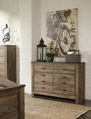 Trinell - Six Drawer Dresser - 61.34" x 15.98" x 42.99" - Brown Dark