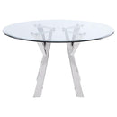 Alaia - Dining Table Base, Box 2 of 2 - Chrome