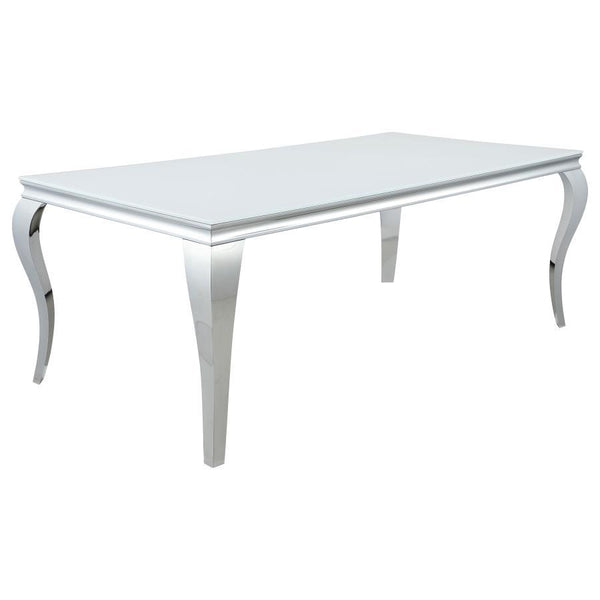 Carone - Rectangular Table Top Frame, Box 2 of 3 - White And Chrome