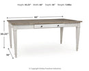 Skempton - RECT DRM Table w/Storage - White