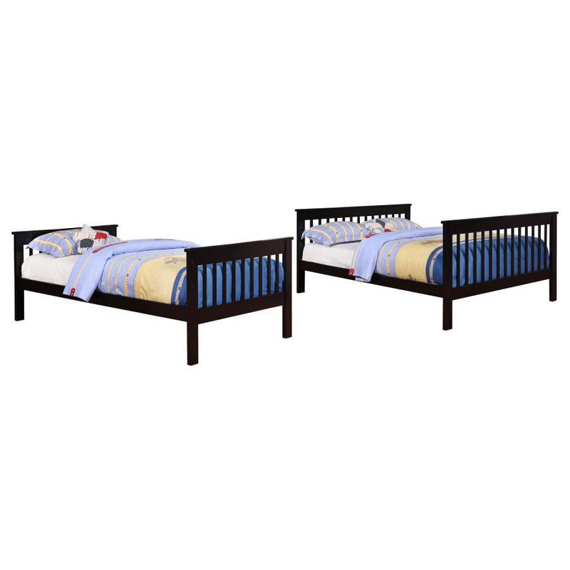 Chapman - Twin over Full Headboard & Footboard, Box 1 of 3 - Black