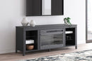 Cayberry - TV Stand With Fireplace - Black