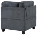 Georgina - Upholstered Corner Chair - Steel Gray