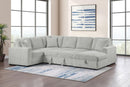 Devonshire - Left Sofa With 2 Pieces Pillow, Box 1 of 3 - Gray