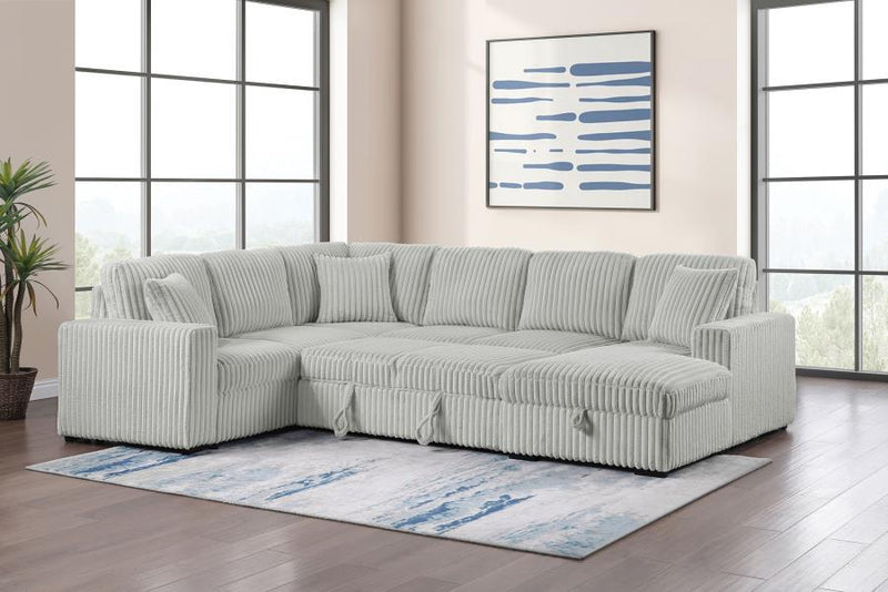 Devonshire - Loveseat With Pull-out Sleeper, Box 2 of 3 - Gray