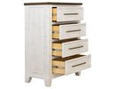 Stoa - 4 Drawer Chest - White / Brown
