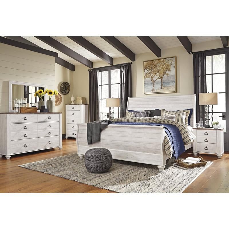  Size_King  -- Willowton B267B11 King Sleigh Bed IMAGE 4