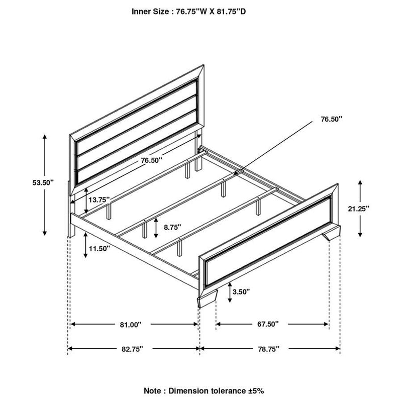 Kauffman - King Headboard & Footboard, Box 1 of 2 - Washed Taupe