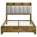 Henderson - Queen Headboard, Footboard & Slats, Box 1 of 2 - Medium Oak