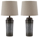 Norbert - Metal Table Lamp (Set of 2) - Gray