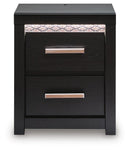 Shoralli - Two Drawer Night Stand - Black