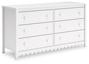 Hallityn - Six Drawer Dresser - White