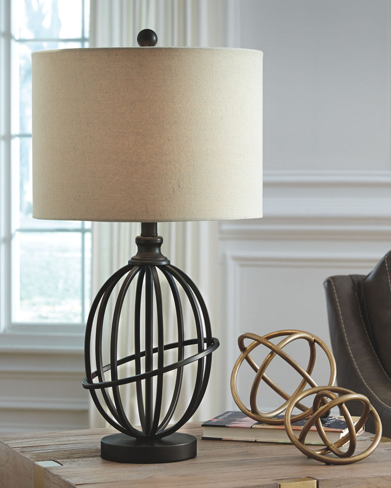 Manasa - Metal Table Lamp  - Dark Brown