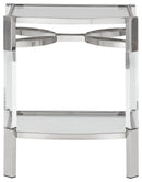 Chaseton - Accent Table - Clear / Silver Finish