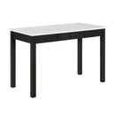 Rylee - Faux Marble Desk - Black / White