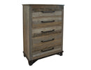 Loft - 5 Drawer Chest - Two Tone Gray / Brown