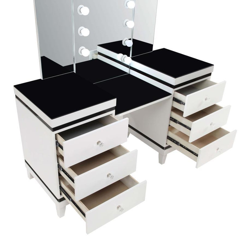 Talei - Vanity Desk & Stool, Box 2 of 2 - Black And White