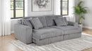 Jacana - LAF Power Sofa Chaise With 2 Piece Pillow, Box 1 of 2 - Gray