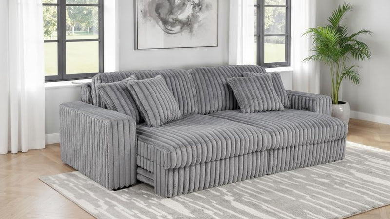 Jacana - RAF Power Sofa Chaise With 2 Piece Pillow, Box 2 of 2 - Gray