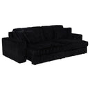 Jacana - RAF Power Sofa Chaise With 2 Piece Pillow, Box 2 of 2 - Black