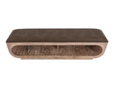 Balam - Wooden Bench With Cushioned Seat - Ivory White
