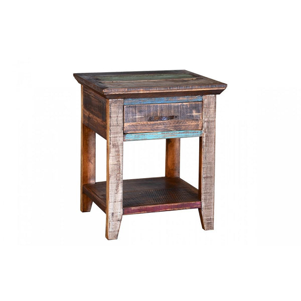 Lone Star Rustic Cabana 1-Drawer Nightstand CC BUR-01 IMAGE 1