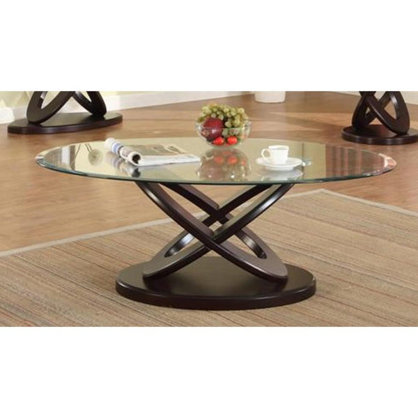 Crown Mark Cyclone Coffee Table 4235-01-BASE/4235-01-GL IMAGE 1