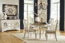 Realyn - Oval Dining Room Extension Table - Chipped White