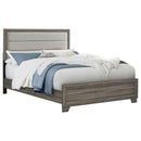 Wright - California King Headboard, Footboard & Slats, Box 1 of 2 - Brown Oak