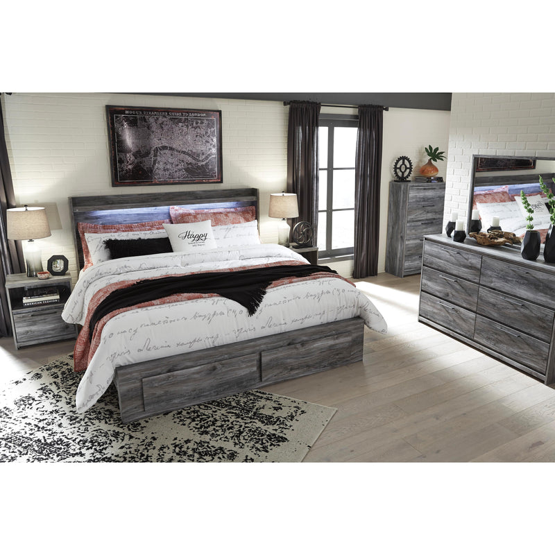  Size_King  -- Baystorm B221B12 King Panel Bed with 2 Storage Drawers IMAGE 4
