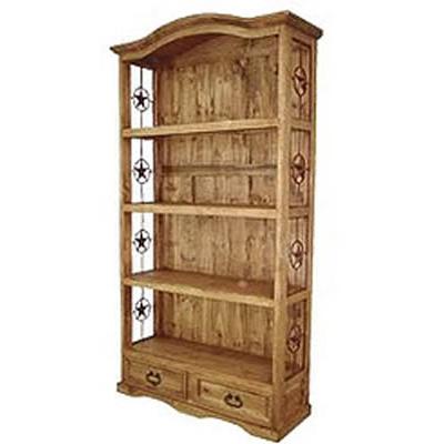 Red River Rustic Bookcases 4-Shelf LFX-LIB-01 IMAGE 1