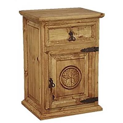 Red River Rustic 1-Drawer Nightstand LTX-BUR-01 IMAGE 1