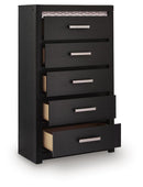 Shoralli - Five Drawer Chest - Black