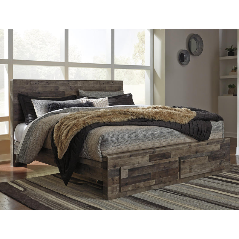  Size_King  -- Derekson B200B14 King Panel Bed with 2 Storage Drawers IMAGE 2