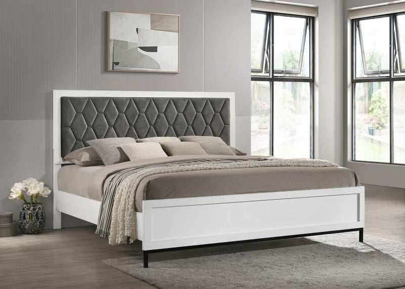 Sonora - King Headboard, Footboard & Slats, Box 1 of 2 - White