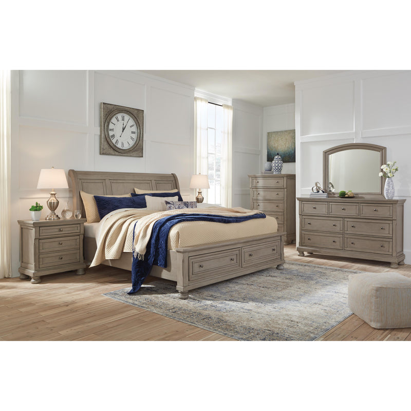  Size_King  -- Lettner B733B8 King Sleigh Bed with 2 Storage Drawers IMAGE 8