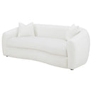 Isabella - Faux Sheepskin Upholstered Sofa Natural - Ivory