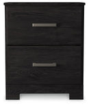 Belachime - Two Drawer Night Stand - Charcoal